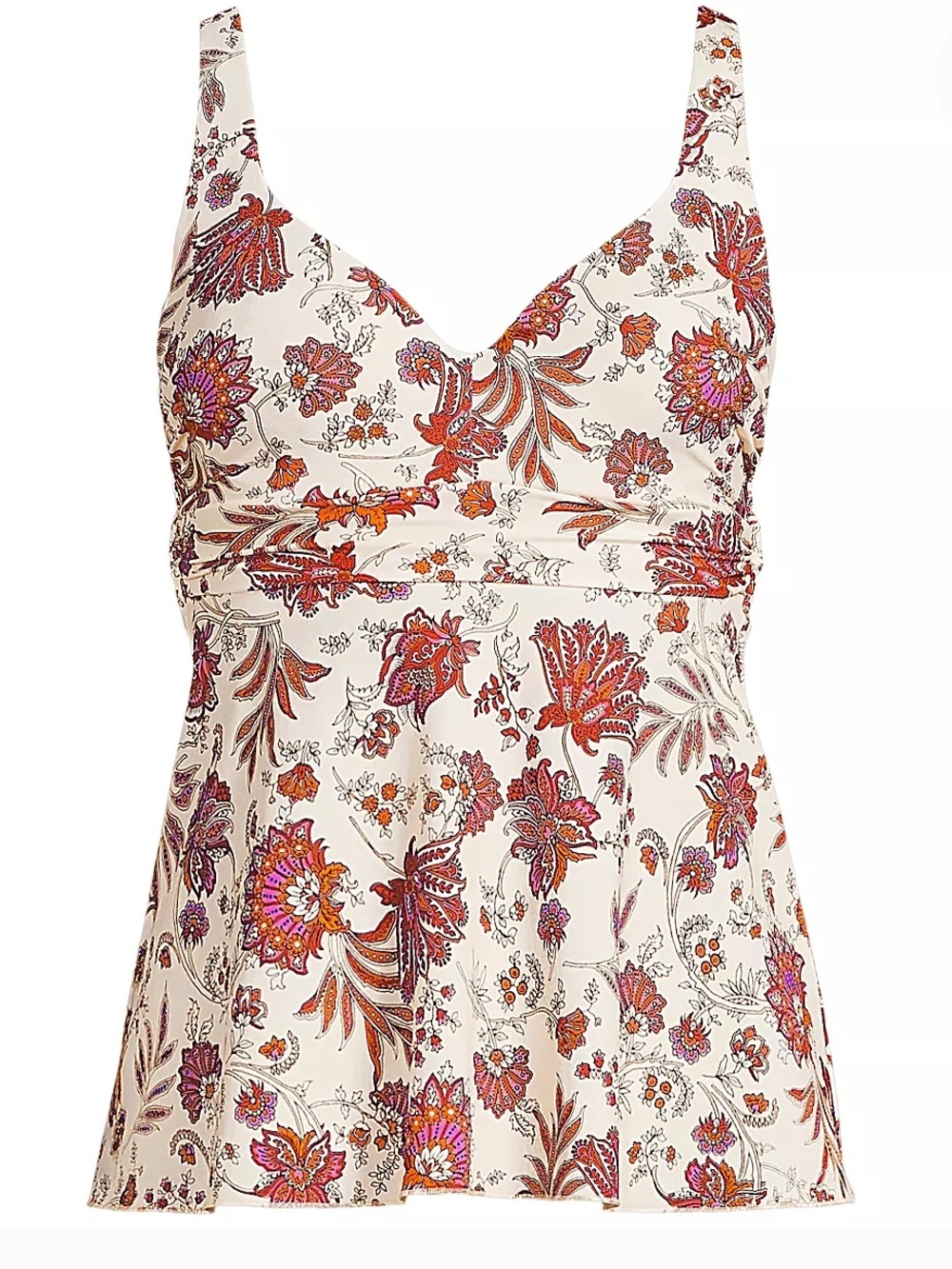 Lands End Sweetheart Belted Flutter Tankini Top Size 20W NWT